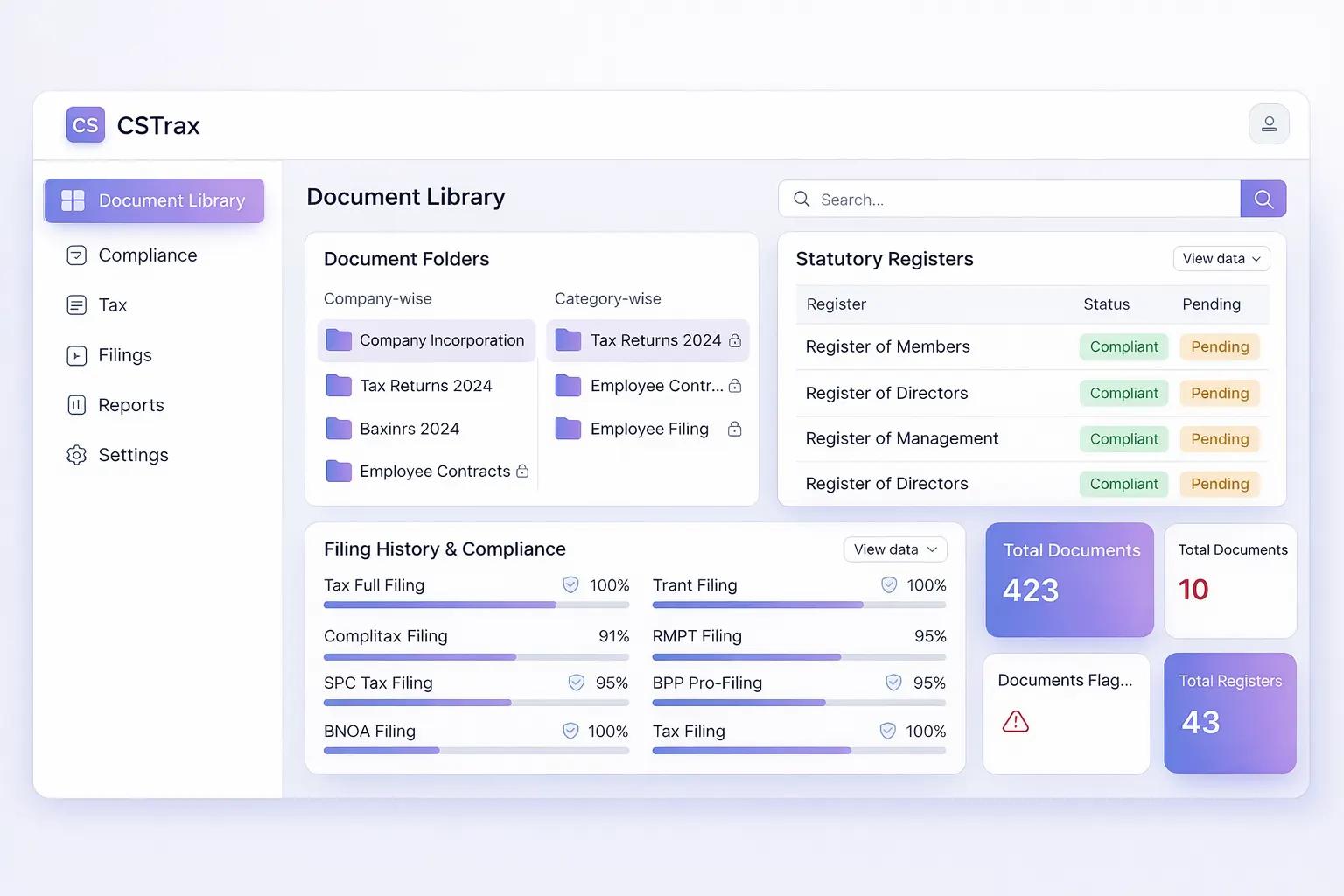 Secure Document & Statutory Record Management for Company Secretary Firms
